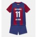 Tanie Strój piłkarski Barcelona Raphinha Belloli #11 Koszulka Podstawowej dla dziecięce 2023-24 Krótkie Rękawy (+ szorty)
